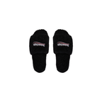 Balenciaga Furry Slide - Jet Black
