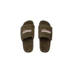Balenciaga Furry Slide - Olive
