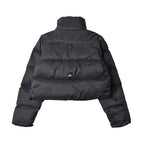 ALO Solid – ColorStand – CollarWarmAdjustableDrawstringLong – SleevePuffer Jacket Women's – Black