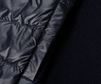 Moncler Navy Padded Wool Zip-Up Hoodie