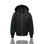 Moose Knuckles Black Ballistic Bomber Jacket