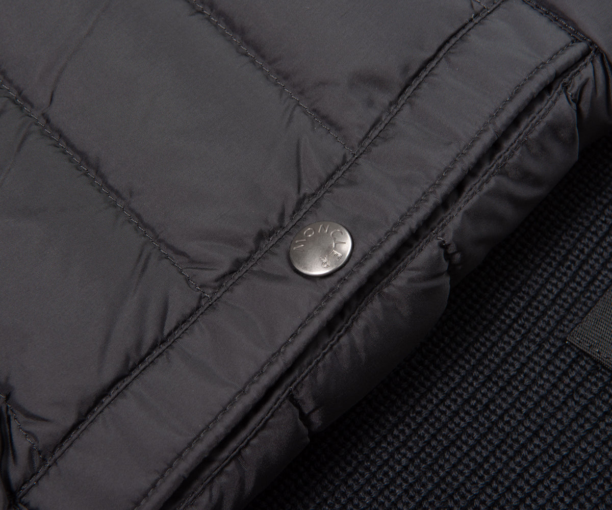 Moncler Black Hybrid Full Zip Hooded Jacket