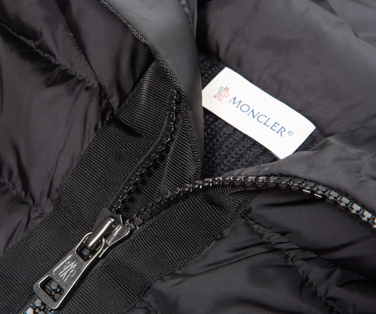 Moncler Black Hybrid Full Zip Hooded Jacket
