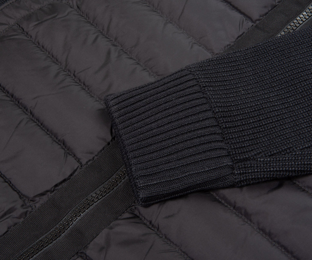 Moncler Black Hybrid Full Zip Hooded Jacket