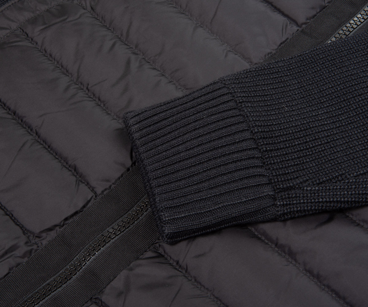 Moncler Black Hybrid Full Zip Hooded Jacket